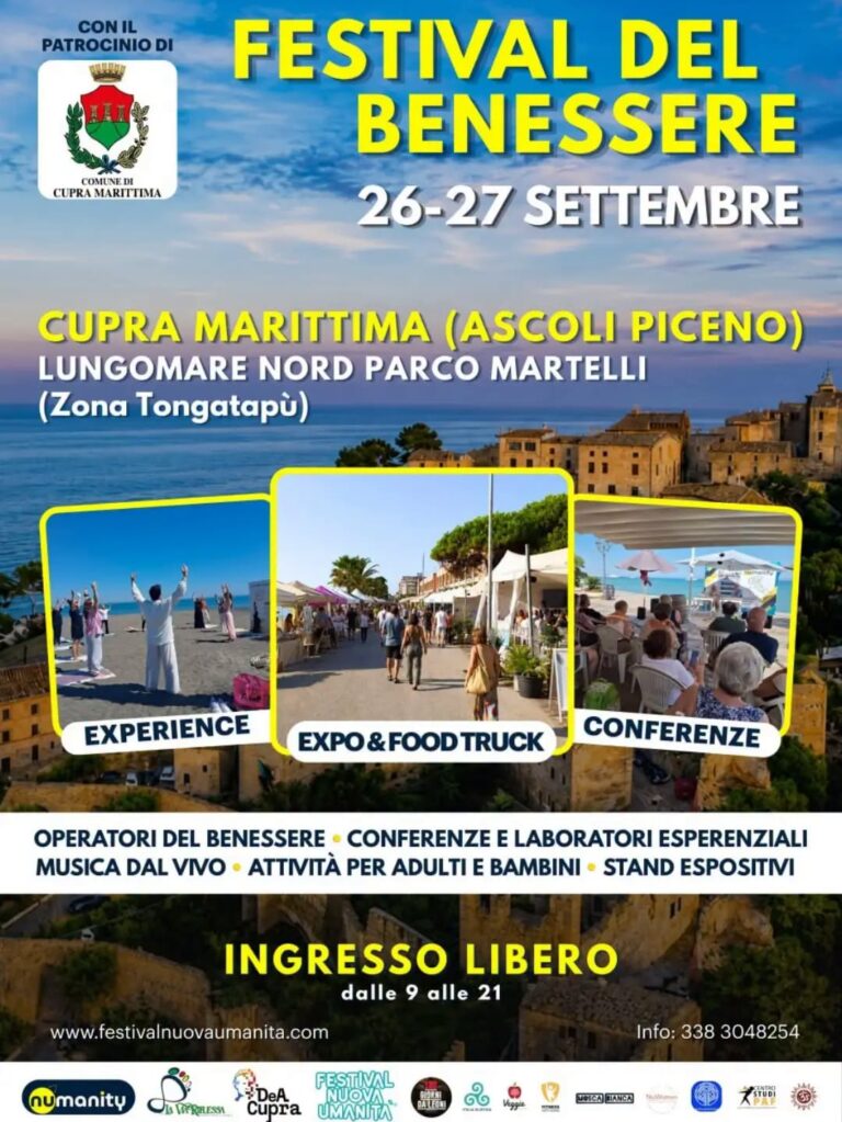 Festival della Nuova Umanita Cupra Marittima Ascoli Piceno Locandina